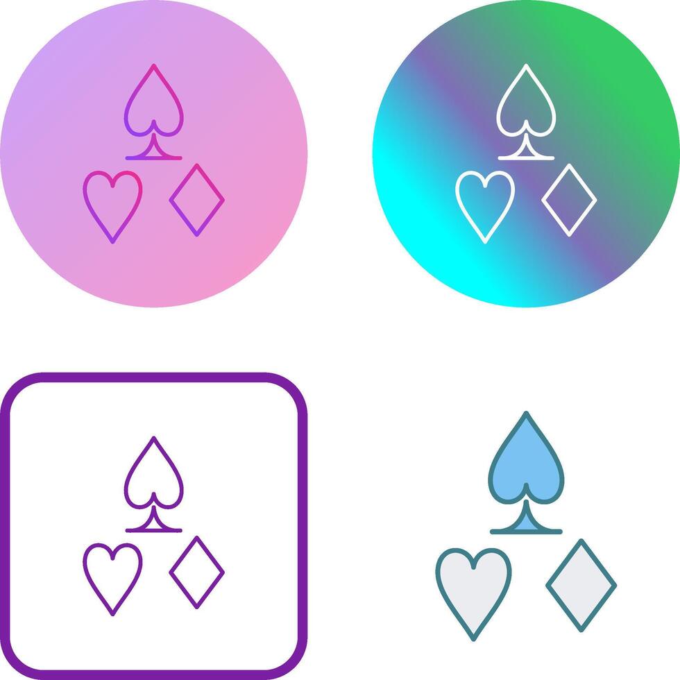 Card Suits Icon Design vector
