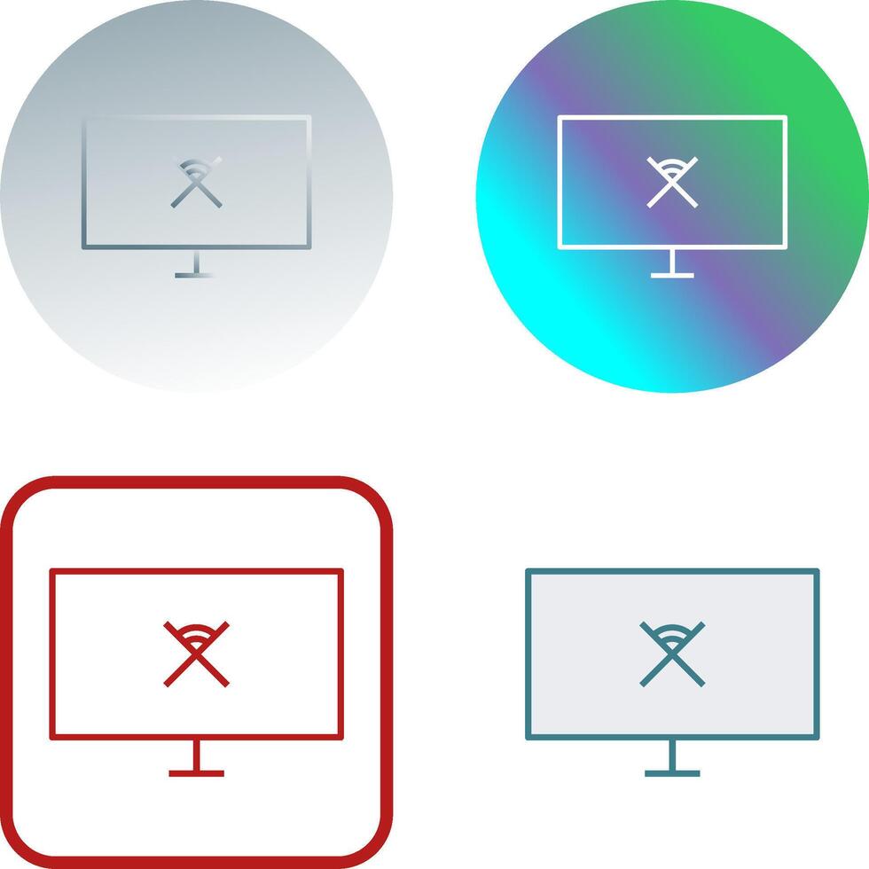 Unique Disconnected Network Icon Design vector