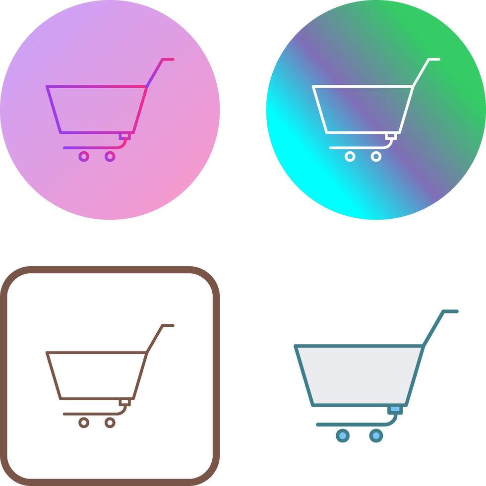 Unique Empty Cart Icon Design vector