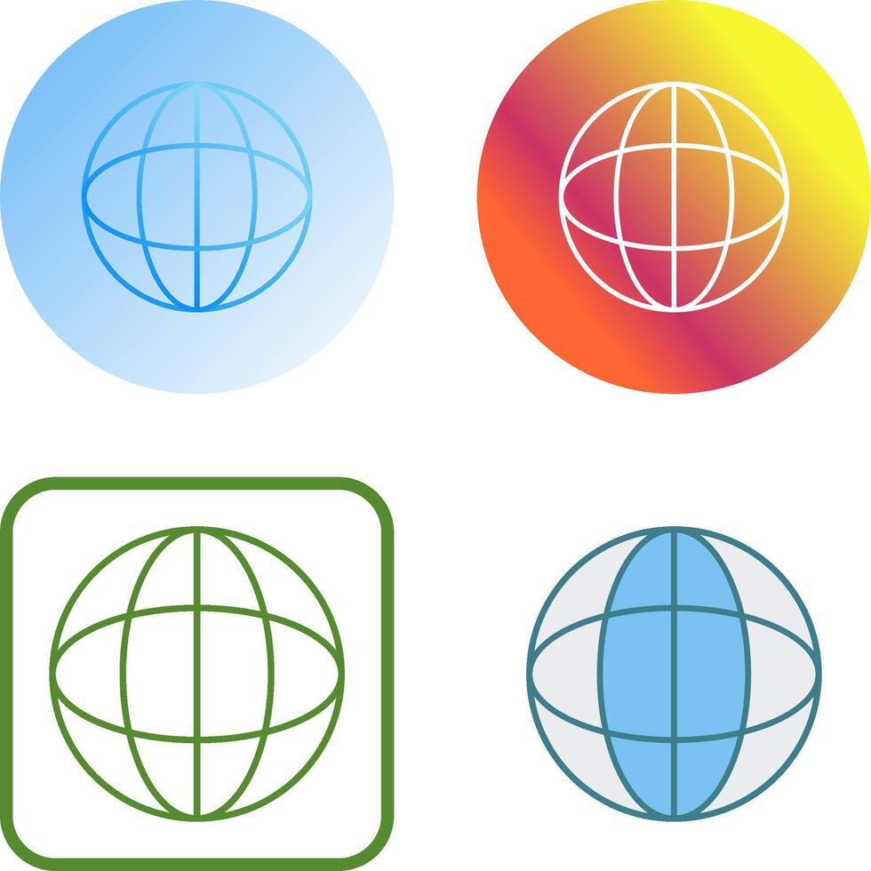 Unique Globe Icon Design vector