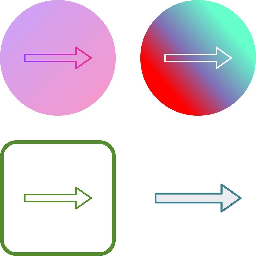Unique Right Arrow Icon Design vector