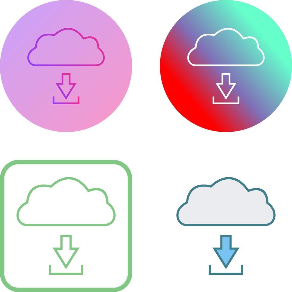 Unique Download from Cloud Icon Design vector