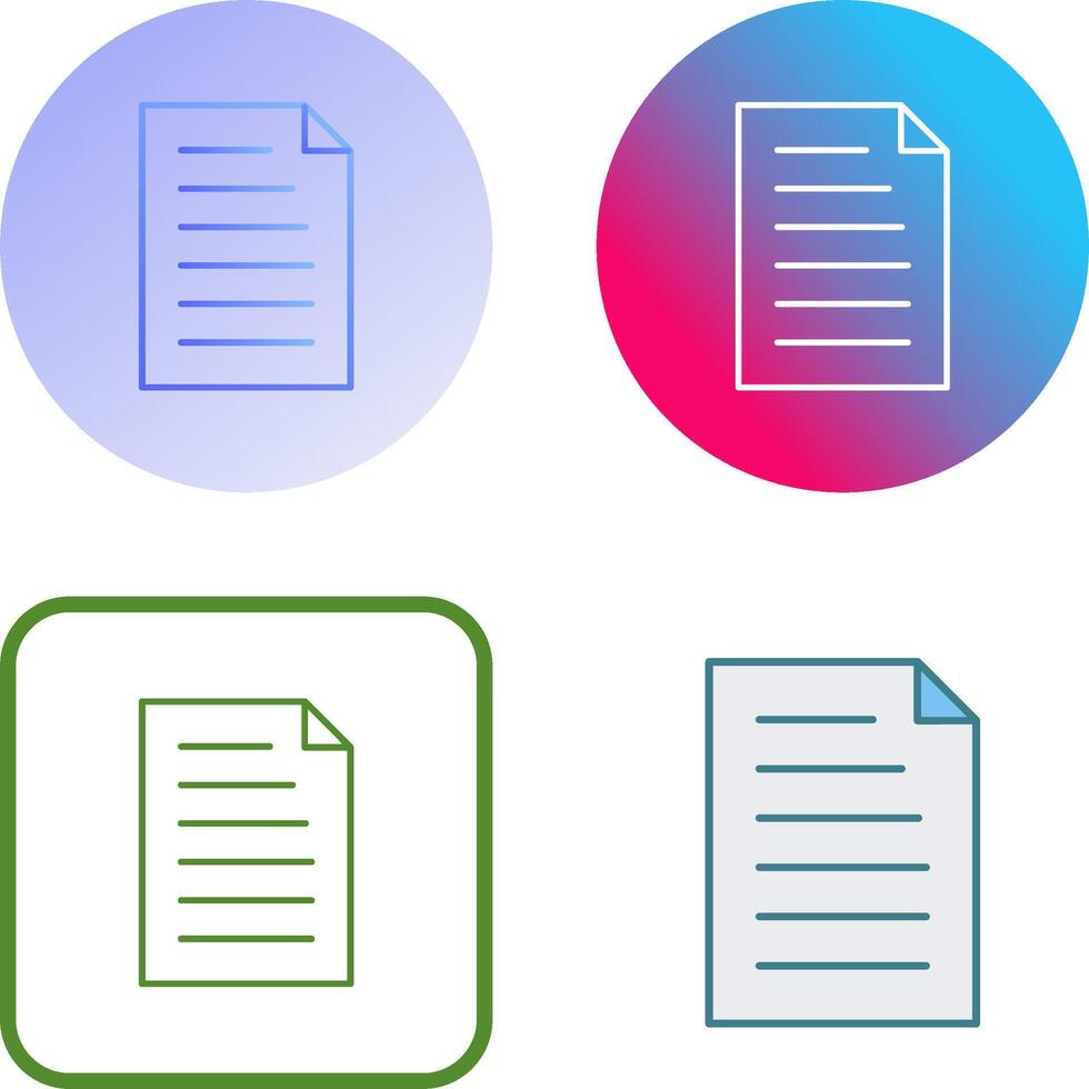 Unique Document Icon Design vector