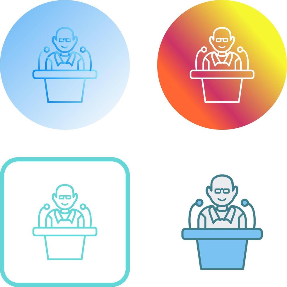 Unique Lecture Icon Design vector