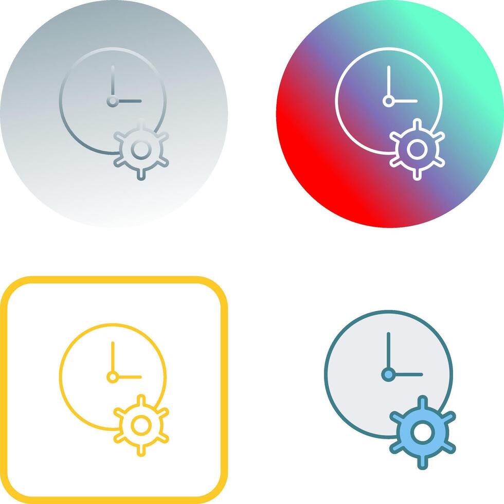 Unique Time Optimization Icon Design vector