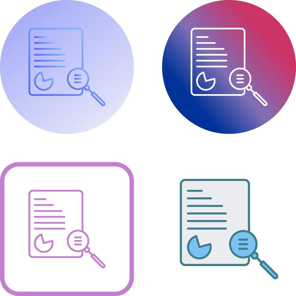 Unique Case Study Icon Design vector