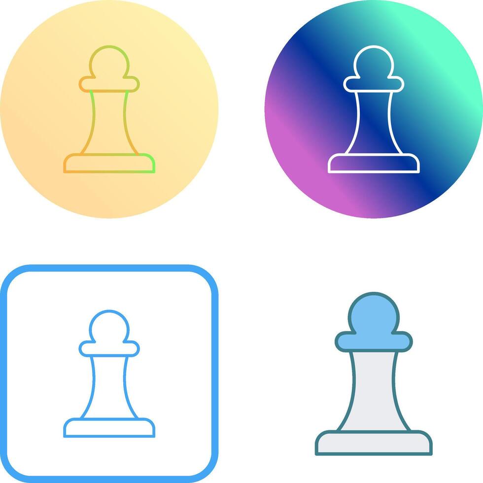 Unique Pawn Icon Design vector