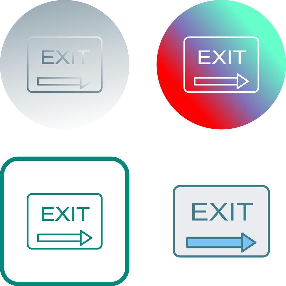 Unique Exit Icon Design vector