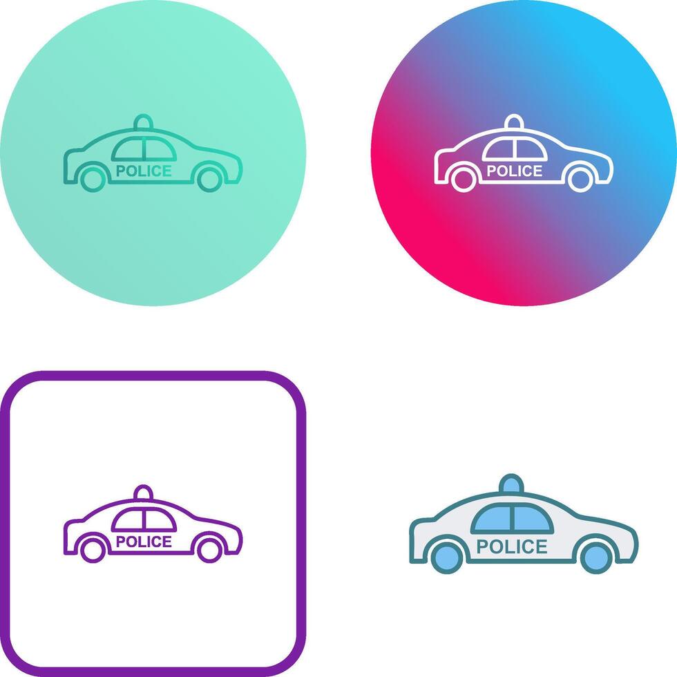 Police Car Icon Design vector