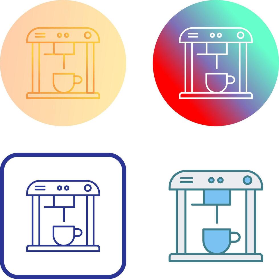 Unique Coffee Machine Icon Design vector