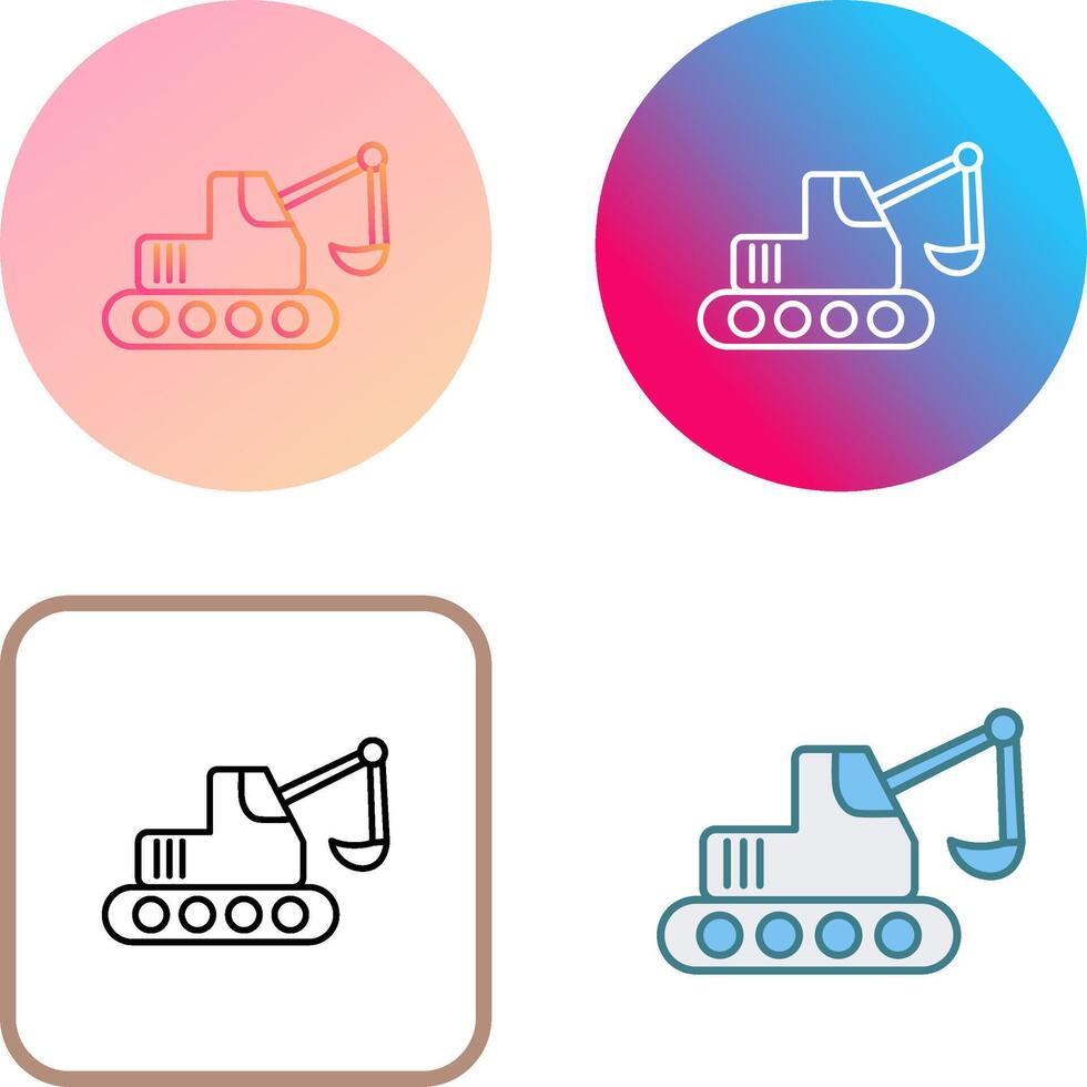 Escavator Icon Design vector