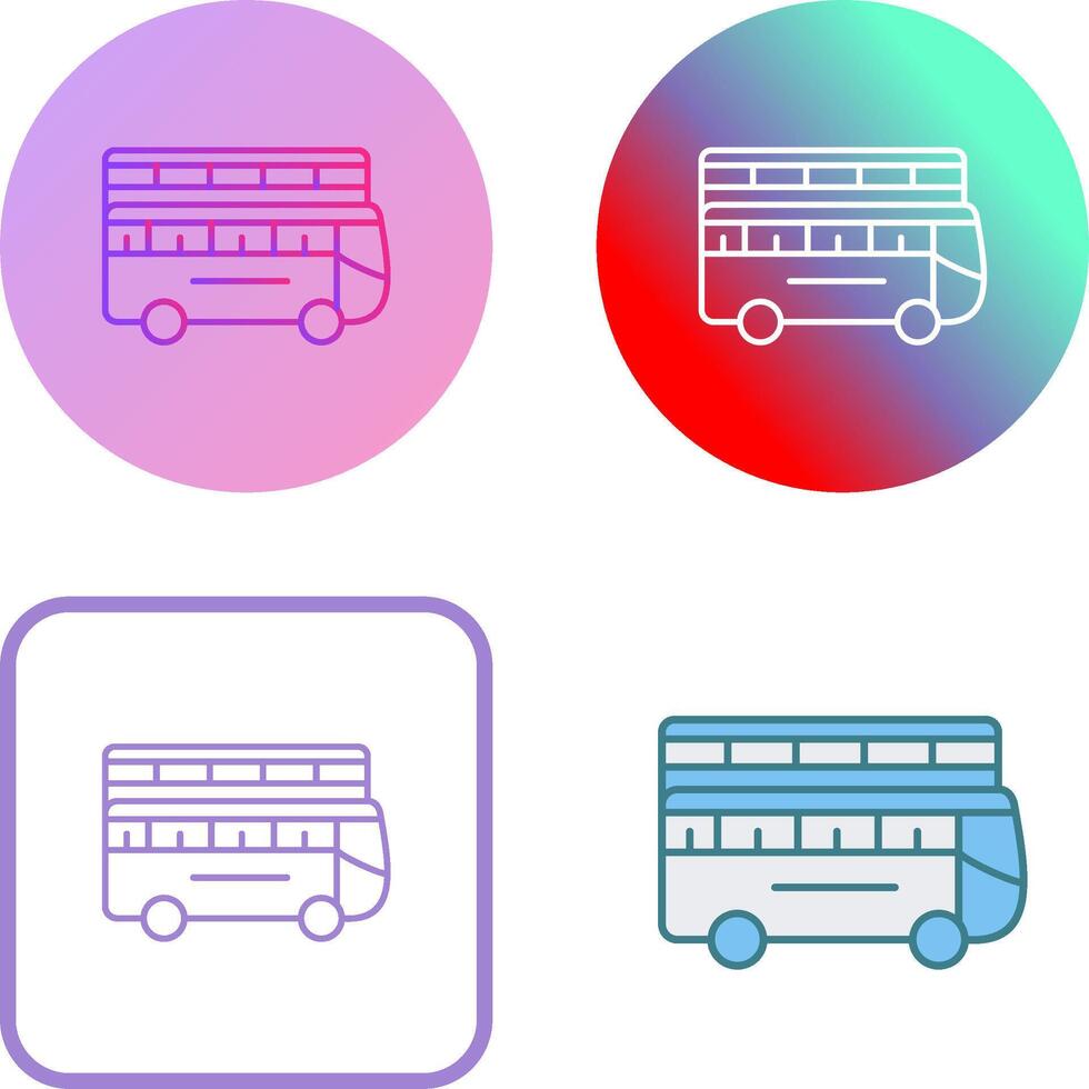 Double Bus Icon Design vector
