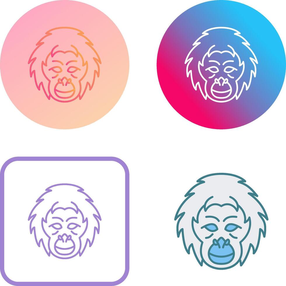 Orangutan Icon Design vector