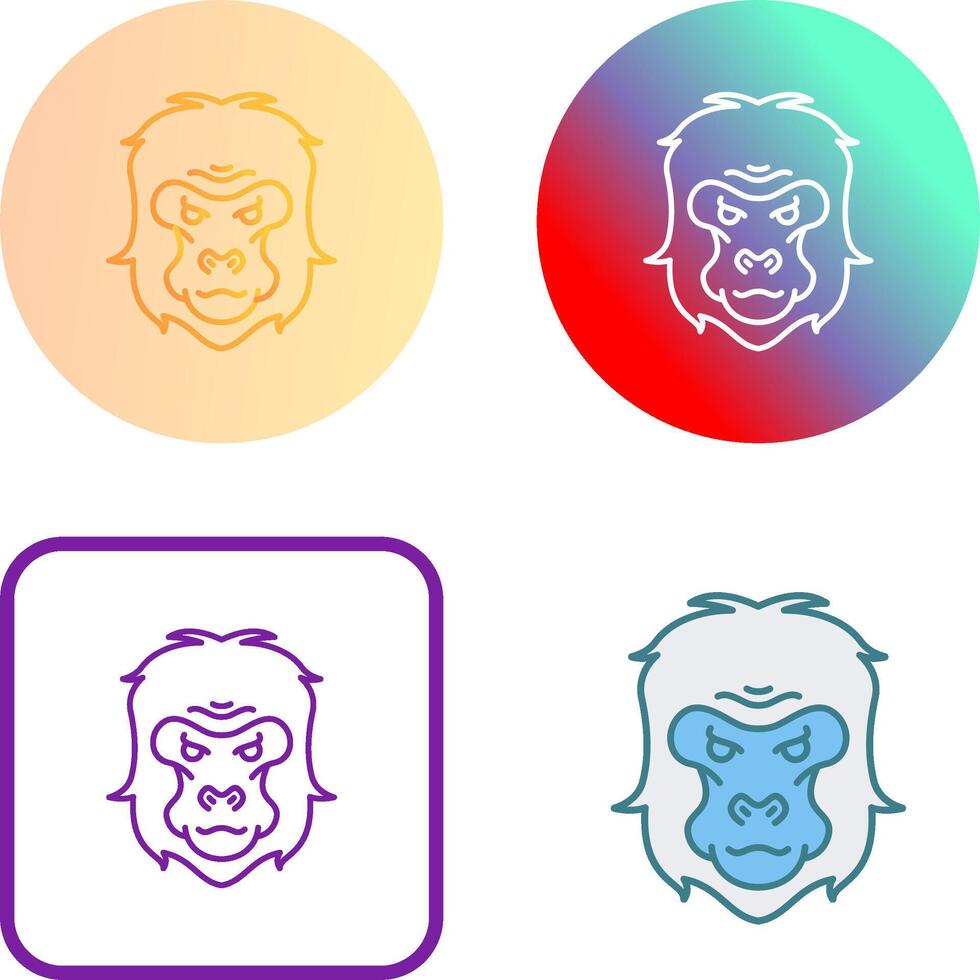 Gorilla Icon Design vector