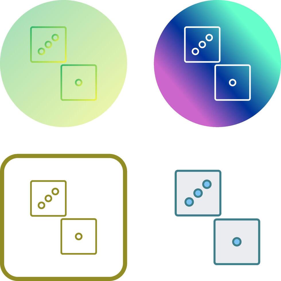 Unique Dice Icon Design vector