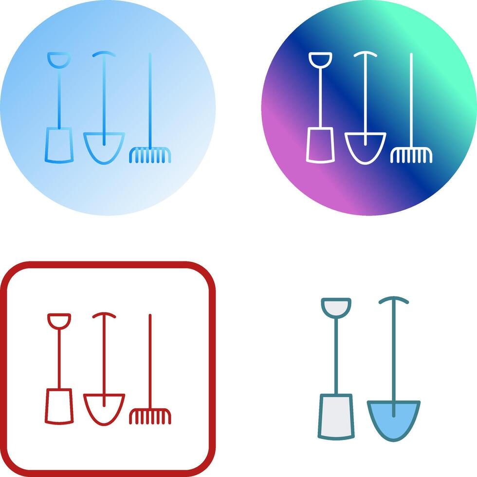Gardening Tools Icon Design vector