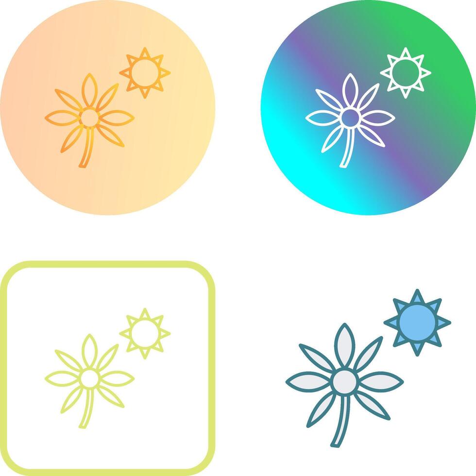 Flower in sunlight Icon Design vector