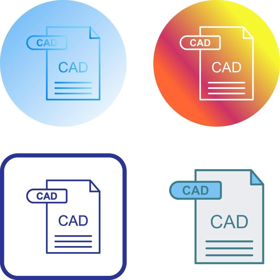 CAD Icon Design vector