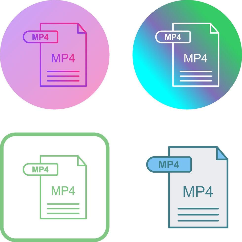 MP4 Icon Design vector