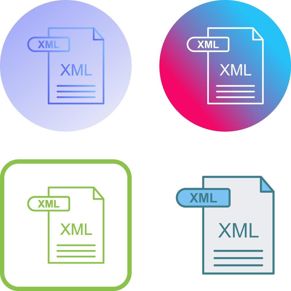 XML Icon Design vector