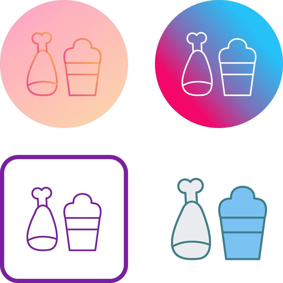 Food and Beer Icon Design vector