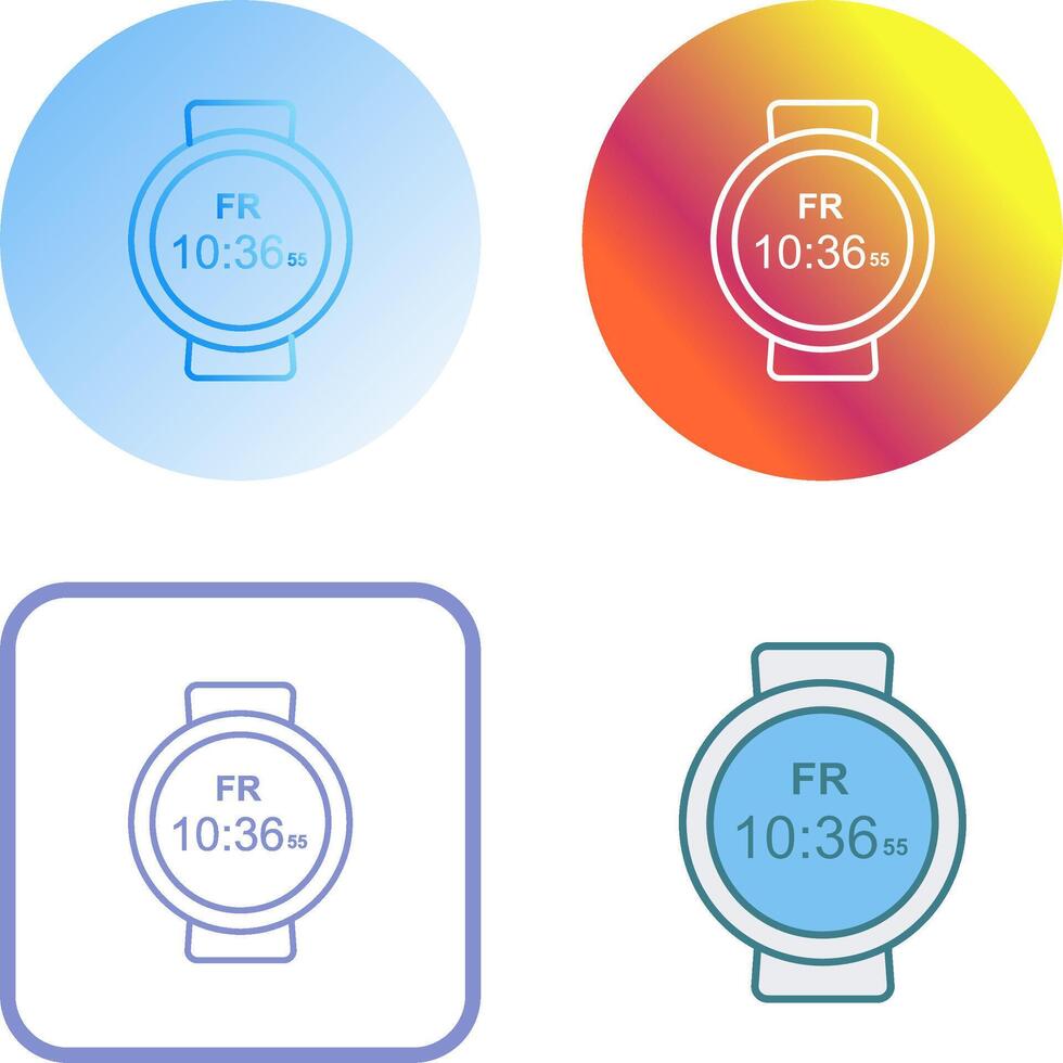 Sports Watch Icon Design vector