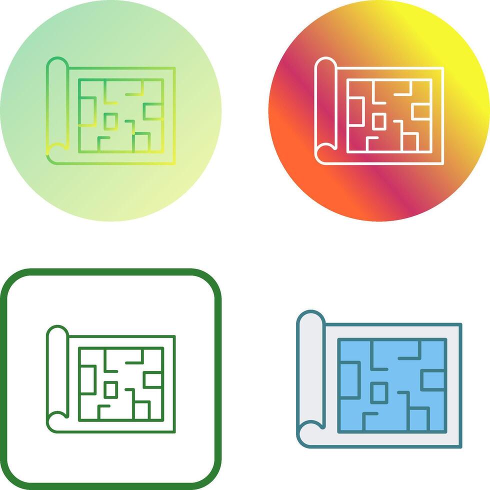Blueprint Icon Design vector