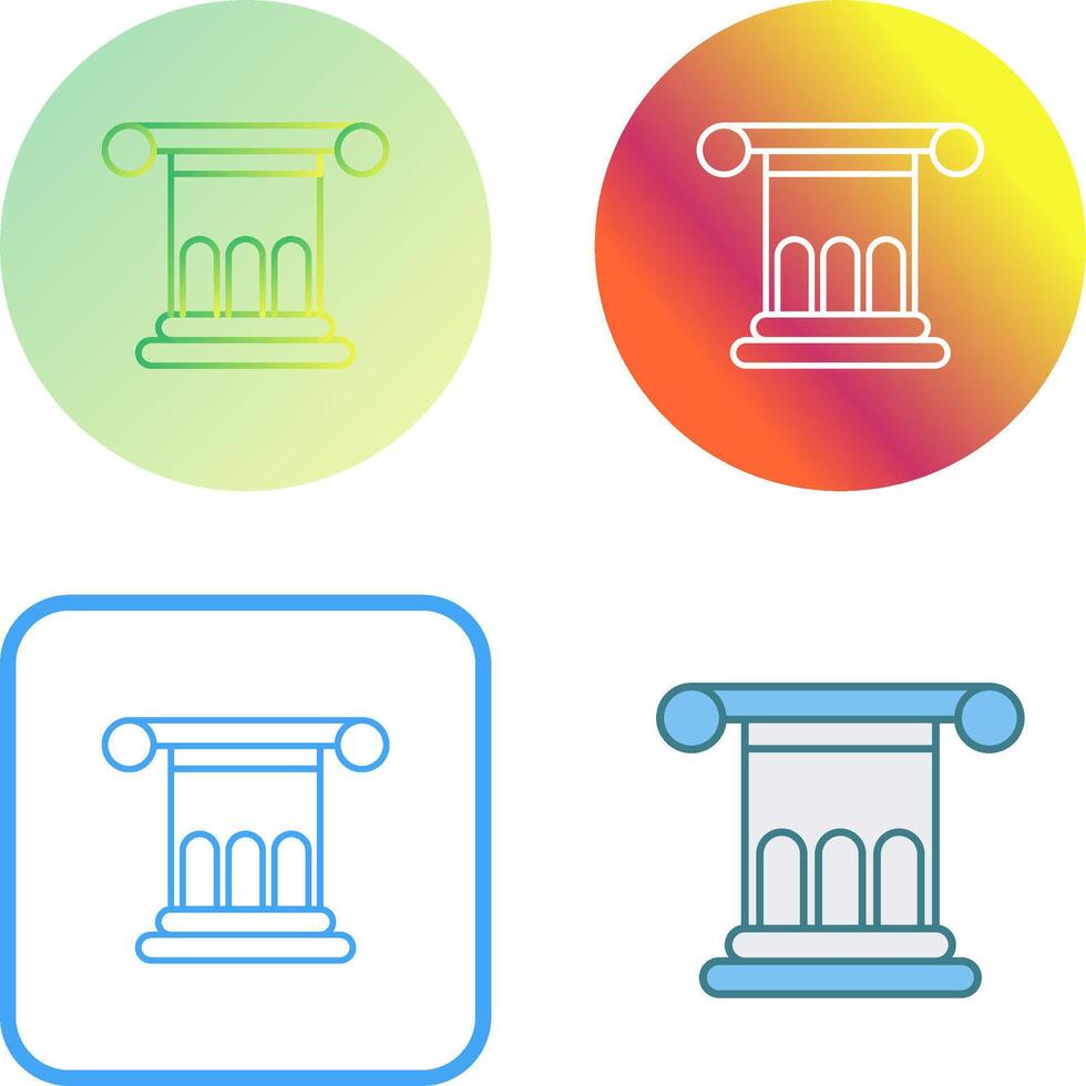 Roman Law Icon Design vector