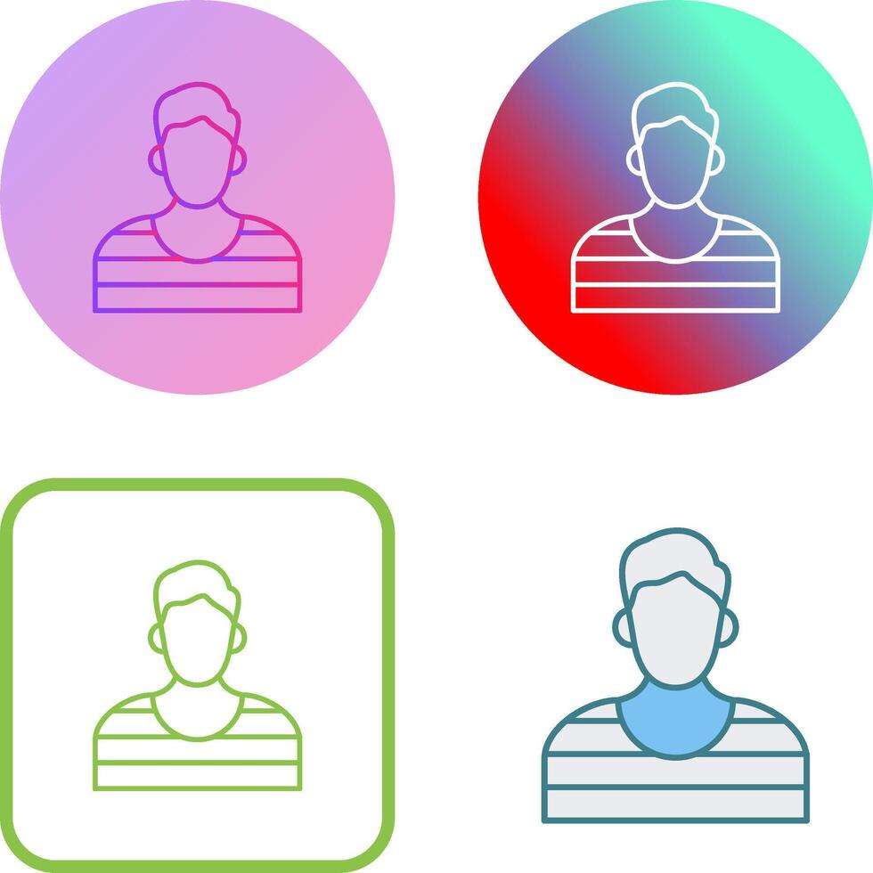 Prisioner Icon Design vector