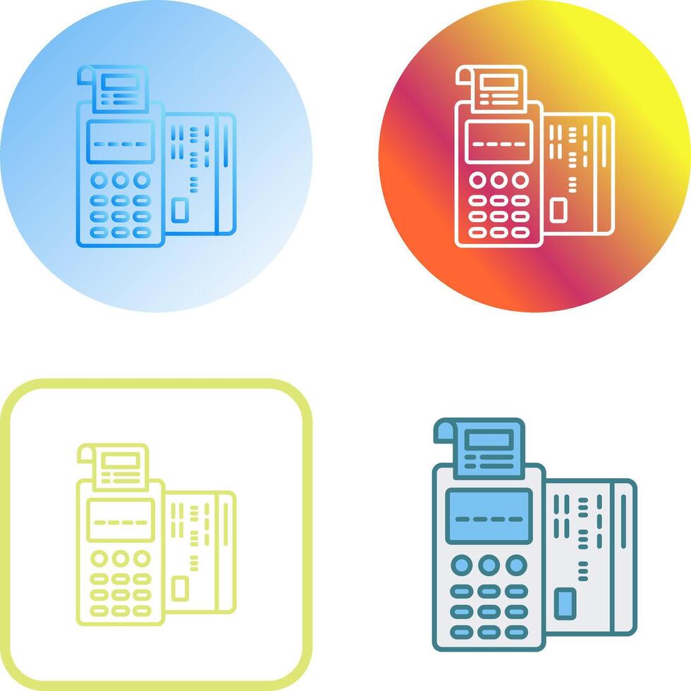 Pos Terminal Icon Design vector