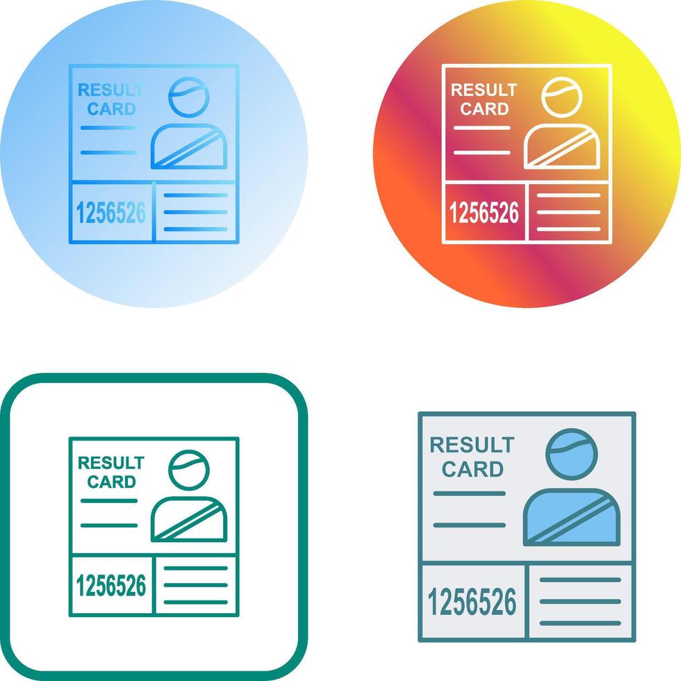 Candidate Results Icon Design vector