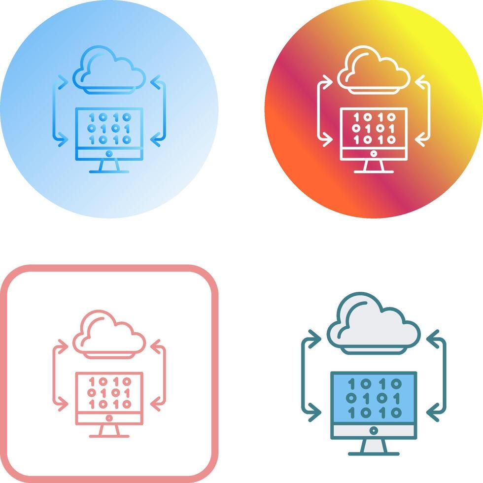 Cloud Coding Icon Design vector
