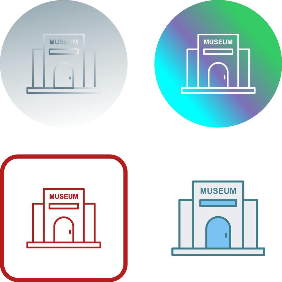 Museum Building Icon Design vector