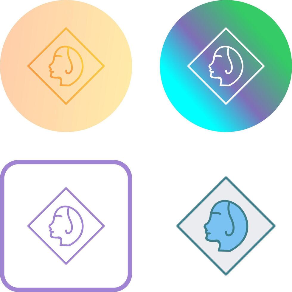 Painting of Woman Icon Design vector