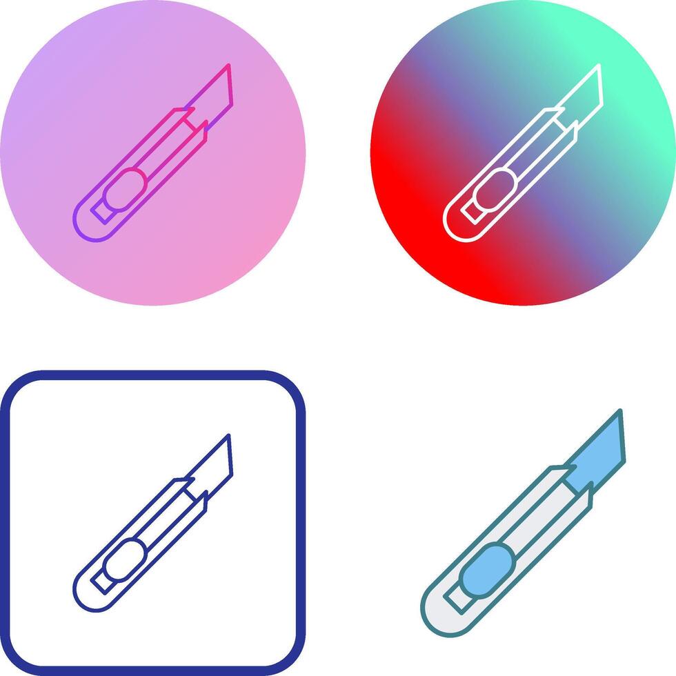 Stationery Knife Icon Design vector
