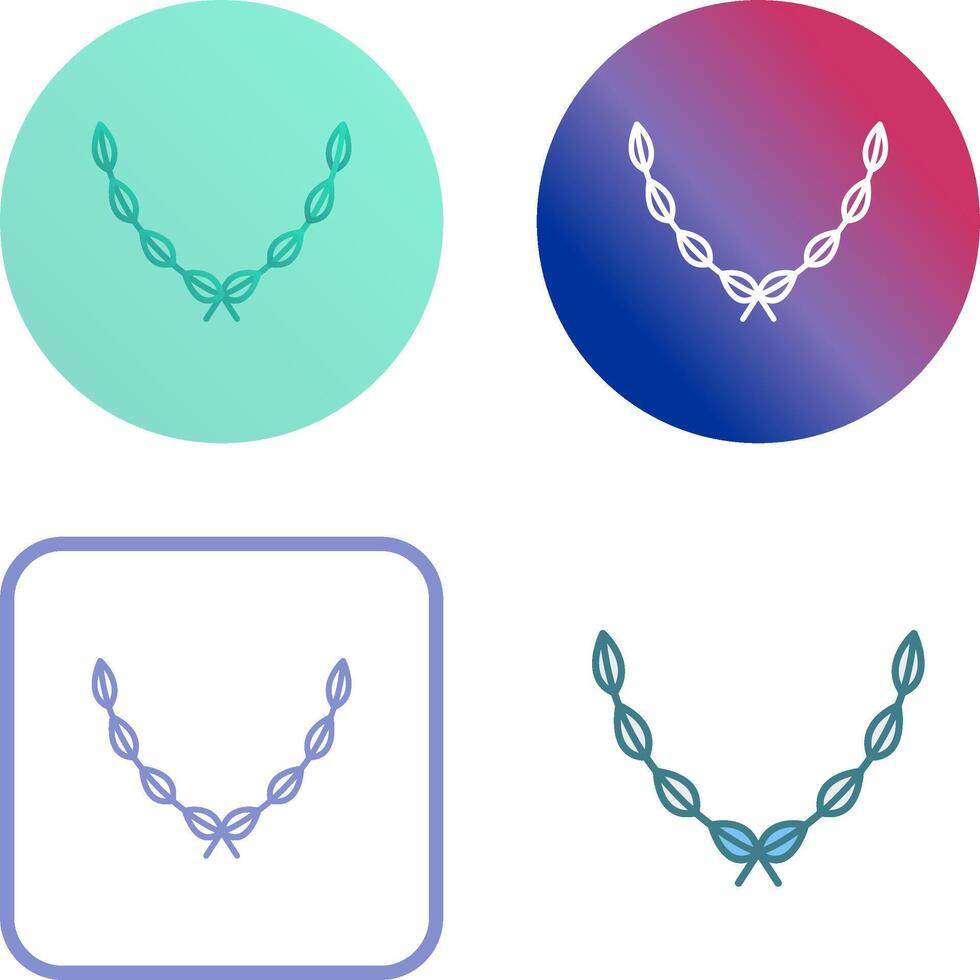 Leaves Wreath Icon Design vector
