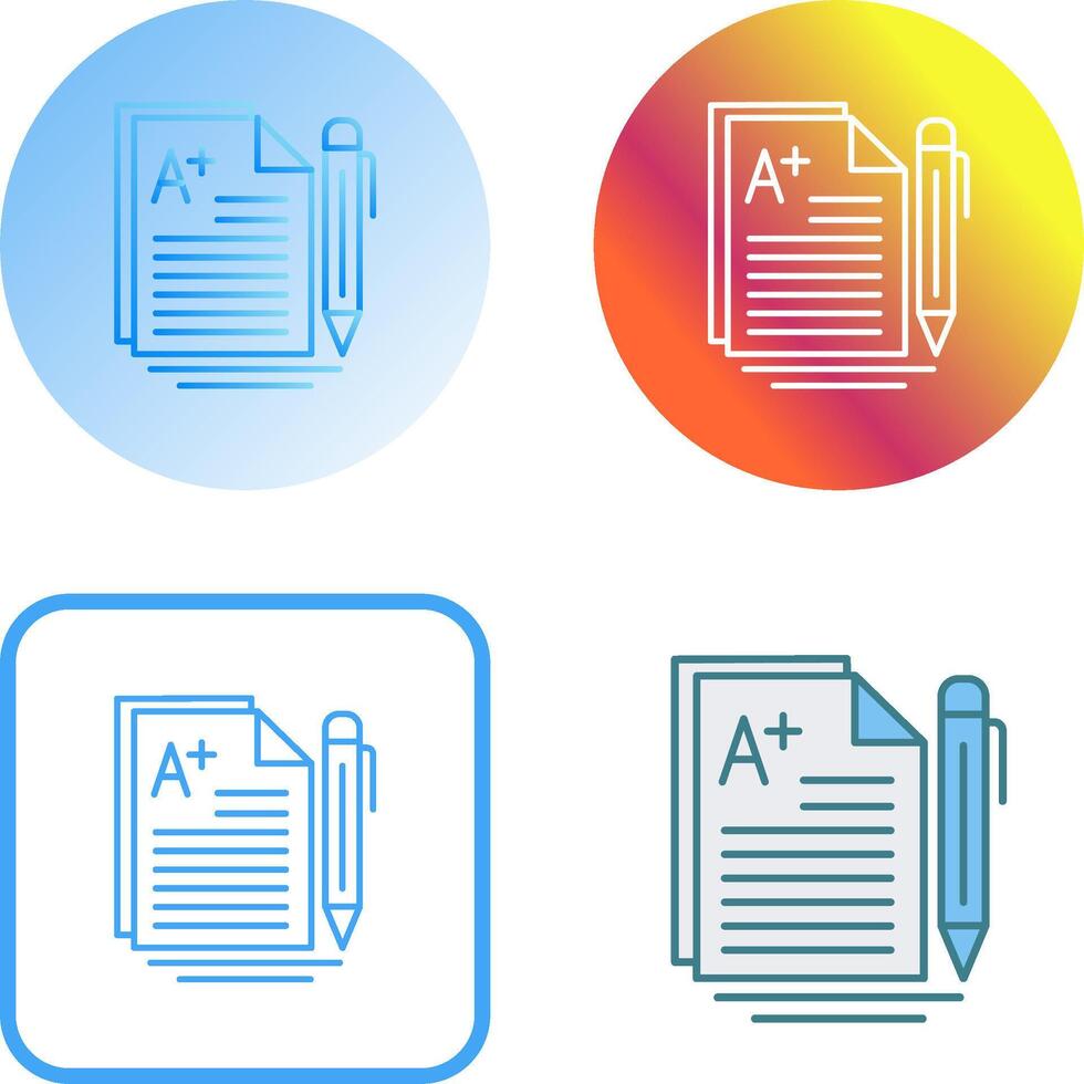 A Grade Icon Design vector