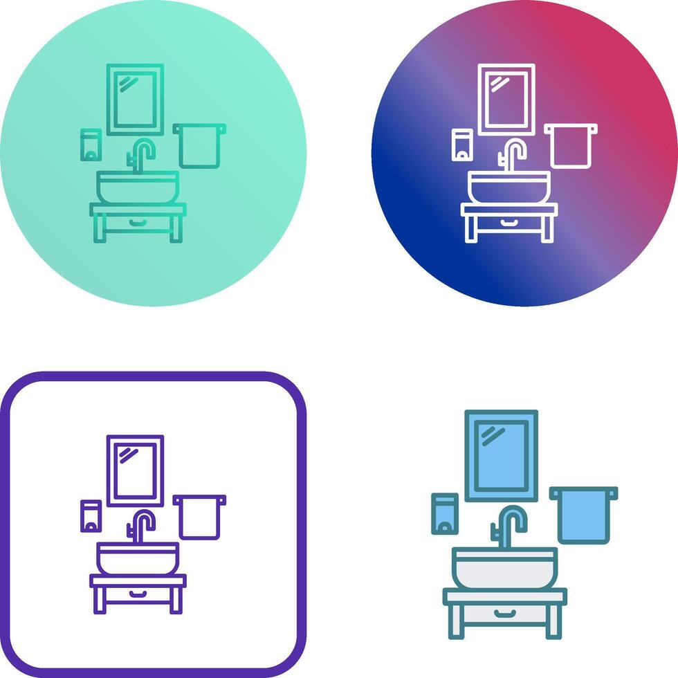 Washbasin Icon Design vector