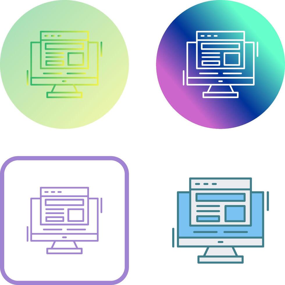 Adaptive Layout Icon Design vector