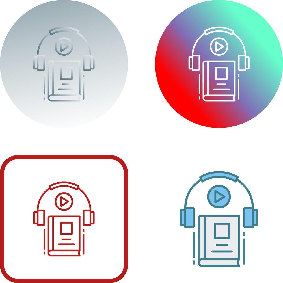 Audio Book Icon Design vector