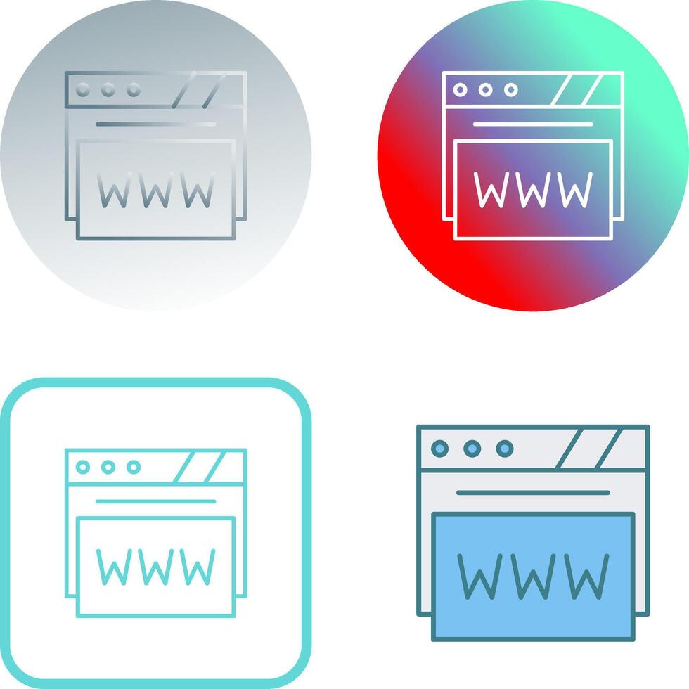 Web Browser Icon Design vector