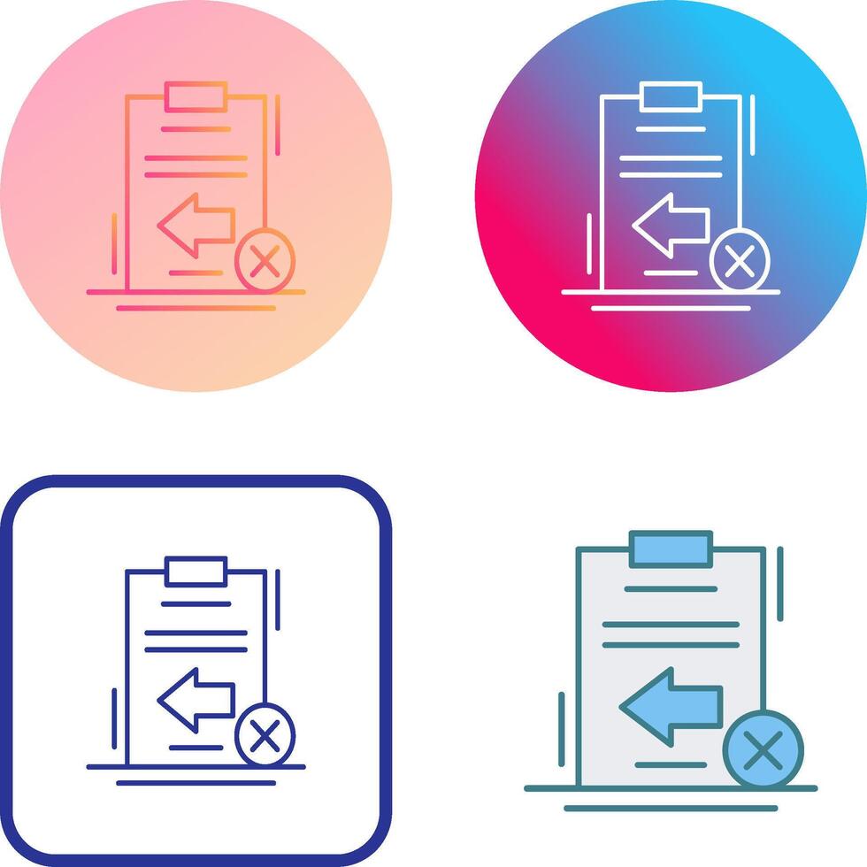 Return Failed Icon Design vector