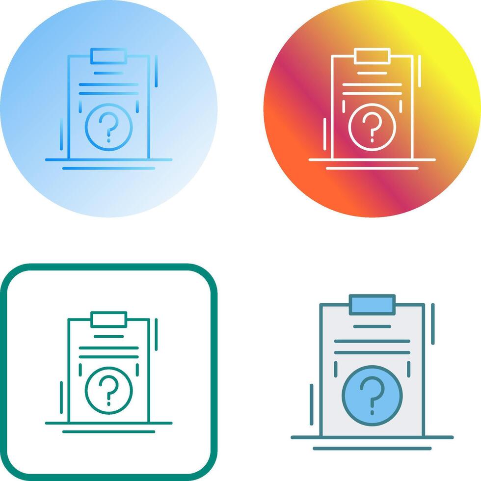 Question Icon Design vector