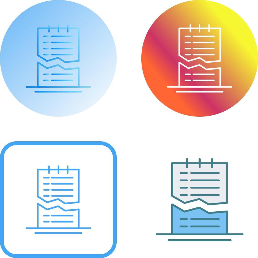 Corrupted List Icon Design vector