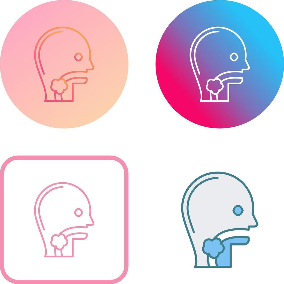 Throat Cancer Icon Design vector