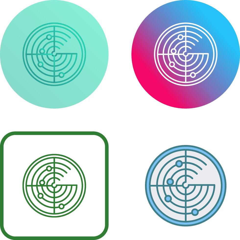 Radar Icon Design vector