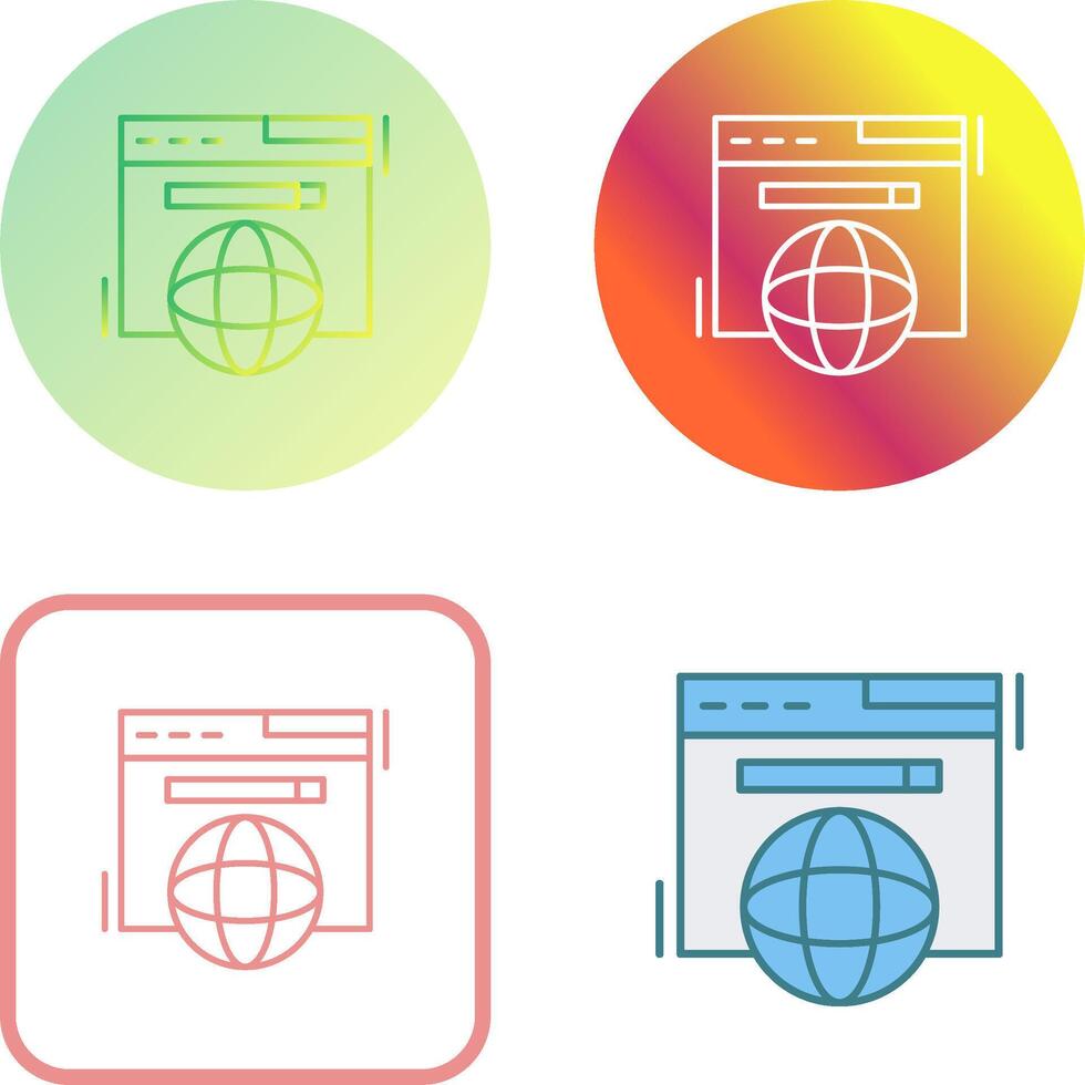 Browser Icon Design vector