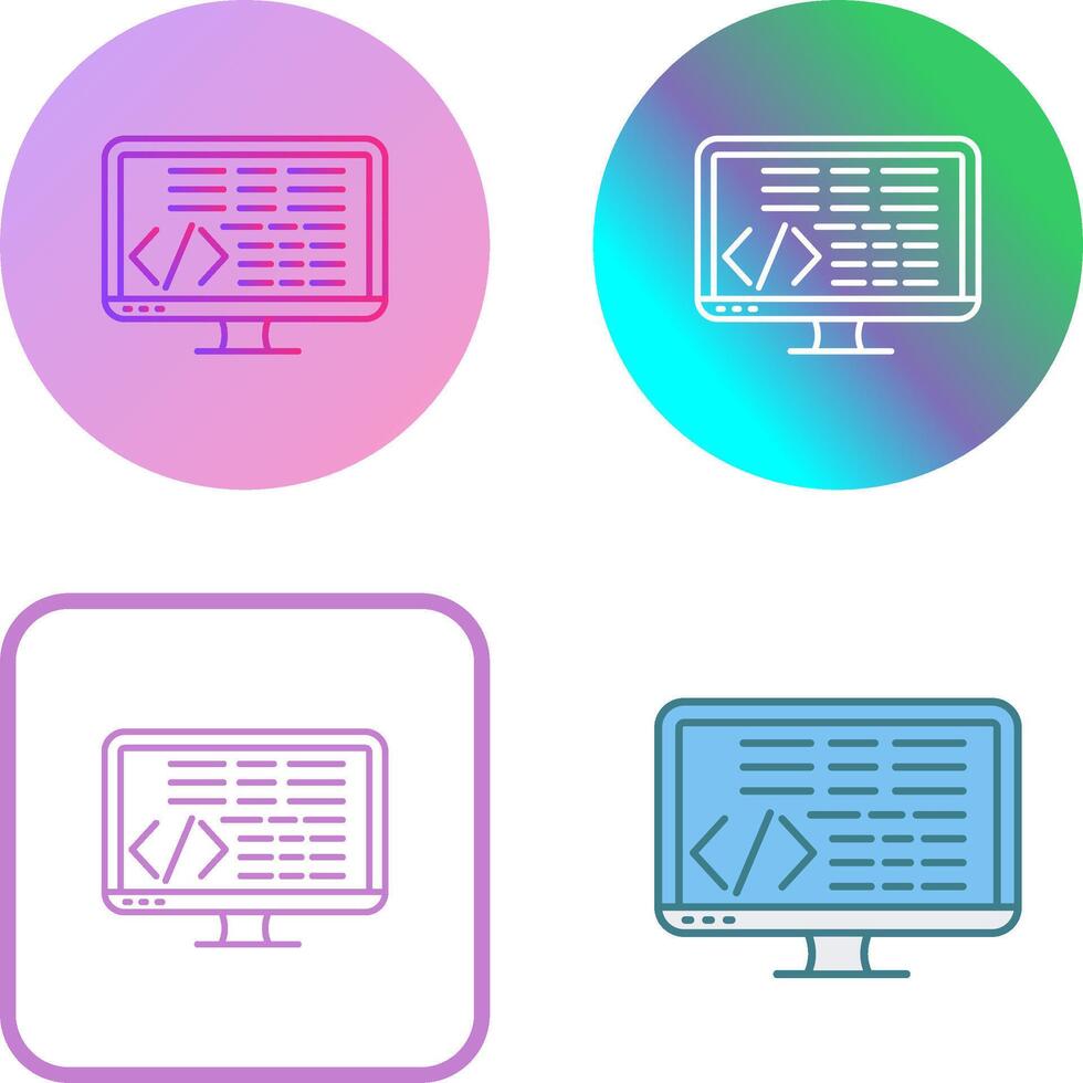 Coding Icon Design vector