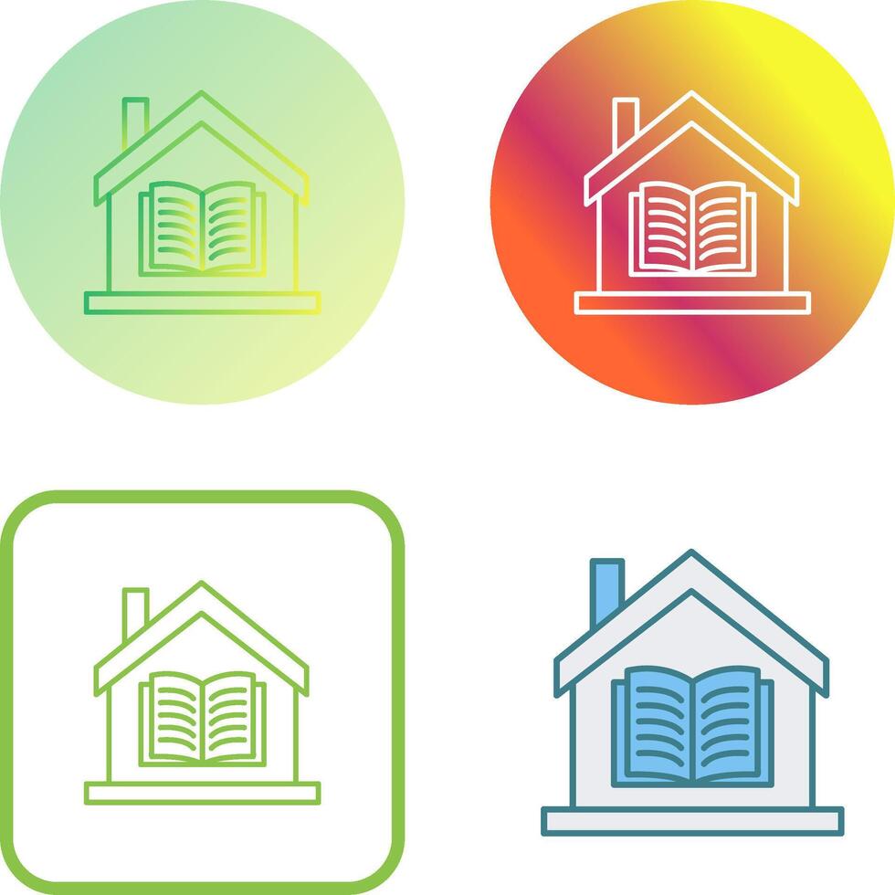 Homeschooling Icon Design vector