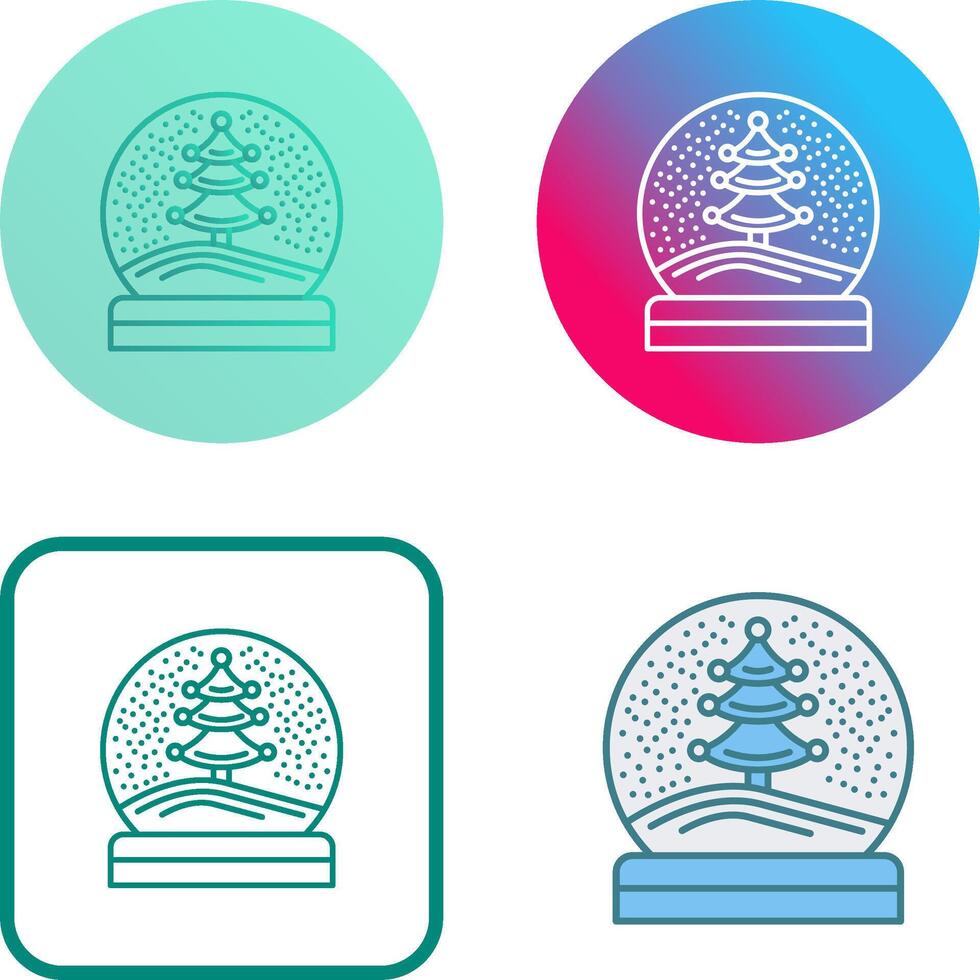 Snow Glob Icon Design vector
